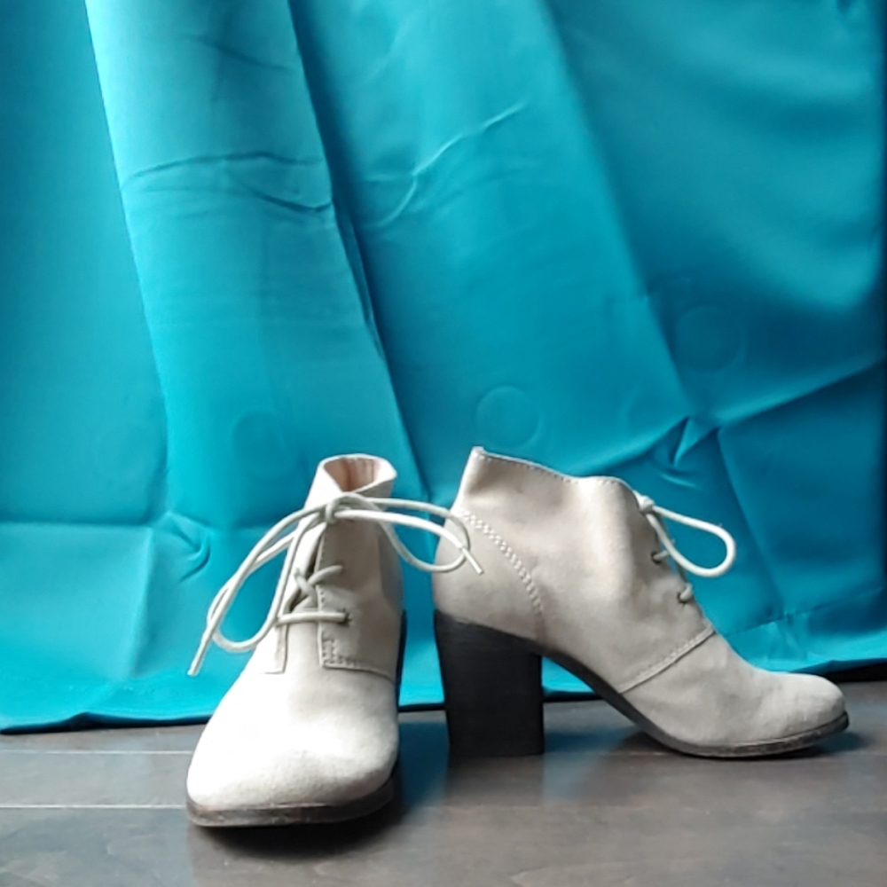 Modern Vintage Suede Laced Booties